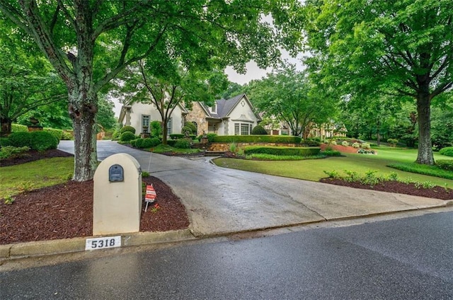 5318 Brooke Farm Dr, Dunwoody, GA 30338 - view of front of home featuring a front lawn