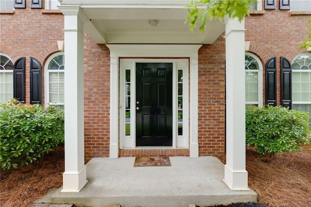 118 Brendylynn Trce, Woodstock, GA 30188 - doorway to property with brick siding and a porch