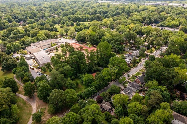 bird's eye view of a heavily wooded area