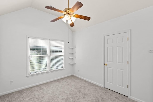 3242 Monarch Pine Dr, Peachtree Corners, GA 30071 - spare room featuring lofted ceiling, plenty of natural light, carpet, and ceiling fan