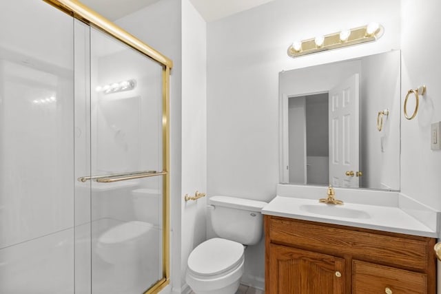 3242 Monarch Pine Dr, Peachtree Corners, GA 30071 - full bathroom featuring vanity, toilet, and a shower stall
