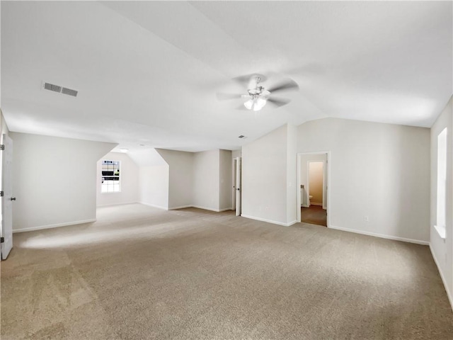 5159 Round Table Dr, Ellenwood, GA 30294 - additional living space with a ceiling fan, carpet, and lofted ceiling