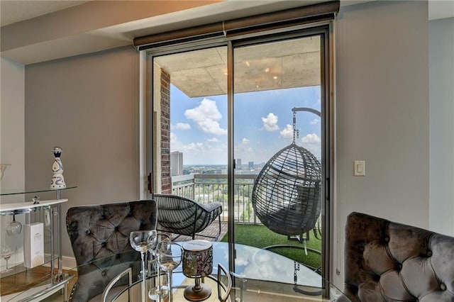 285 Centennial Olympic Park Dr NW Unit 1905, Atlanta, GA 30339 - dining area with expansive windows and a view of city