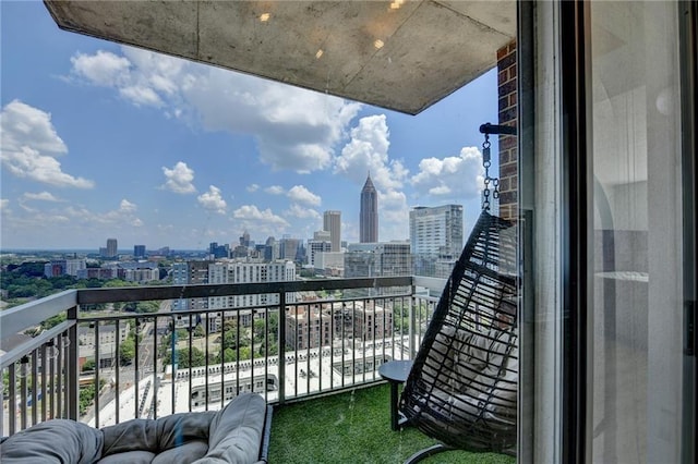285 Centennial Olympic Park Dr NW Unit 1905, Atlanta, GA 30339 - balcony with a skyline view