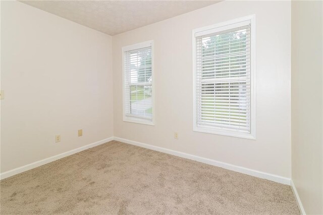5526 Chestnut Creek Ln, Flowery Branch, GA 30542 - spare room featuring carpet floors, baseboards, and a textured ceiling