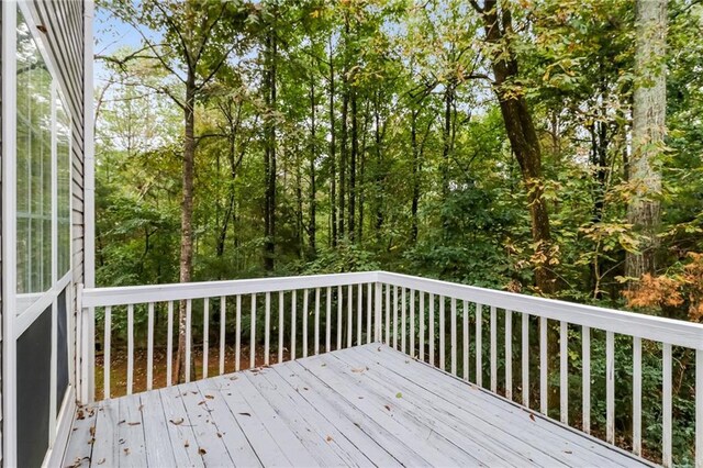 5526 Chestnut Creek Ln, Flowery Branch, GA 30542 - view of wooden deck
