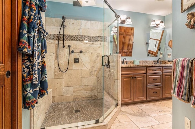 2452 Camp Mitchell Rd, Grayson, GA 30017 - bathroom with a stall shower and double vanity