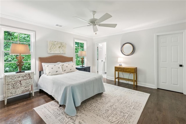 4152 Club Dr NE, Atlanta, GA 30319 - bedroom featuring visible vents, baseboards, and ornamental molding
