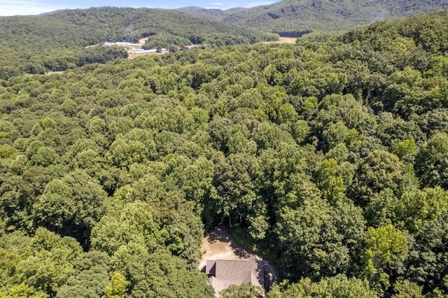 bird's eye view with a mountain view