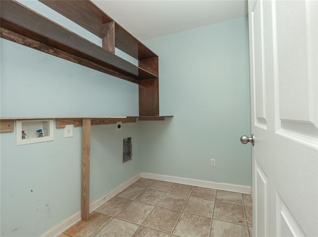 5260 Sherwood Way, Cumming, GA 30040 - laundry area featuring electric dryer hookup, hookup for a washing machine, and baseboards