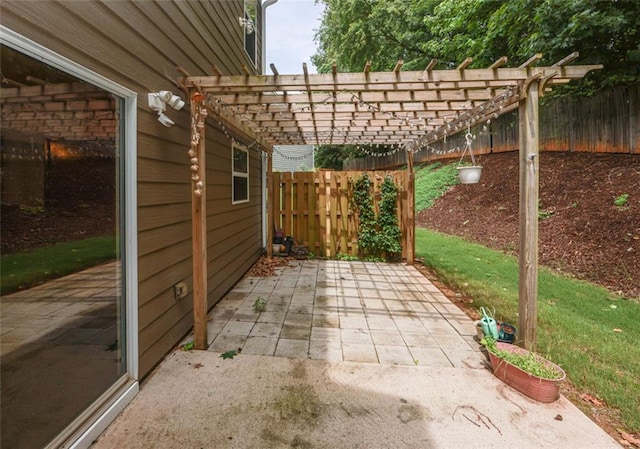 5260 Sherwood Way, Cumming, GA 30040 - fenced backyard featuring a patio and a pergola