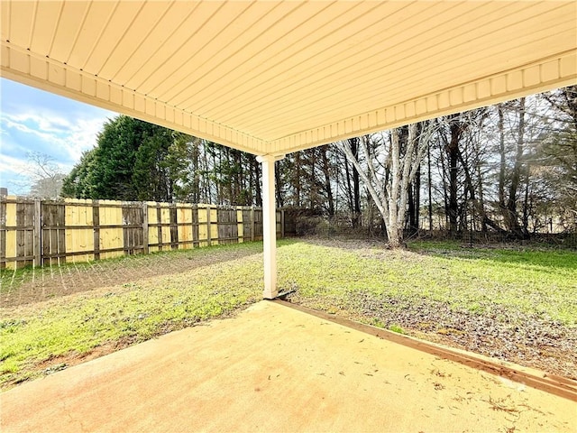 view of patio / terrace featuring a fenced backyard