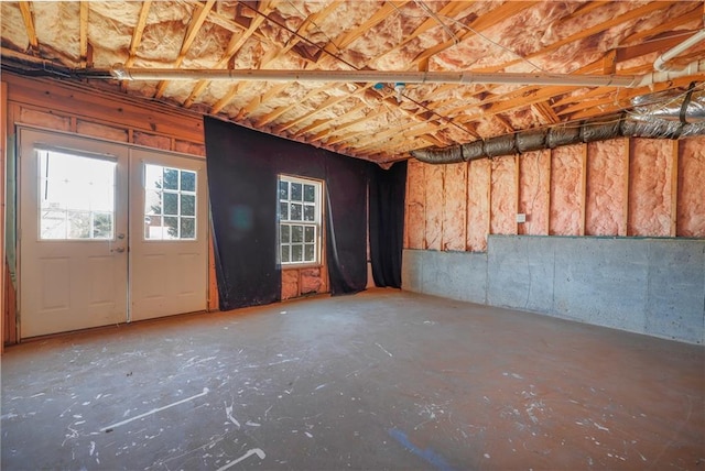 interior space featuring concrete floors