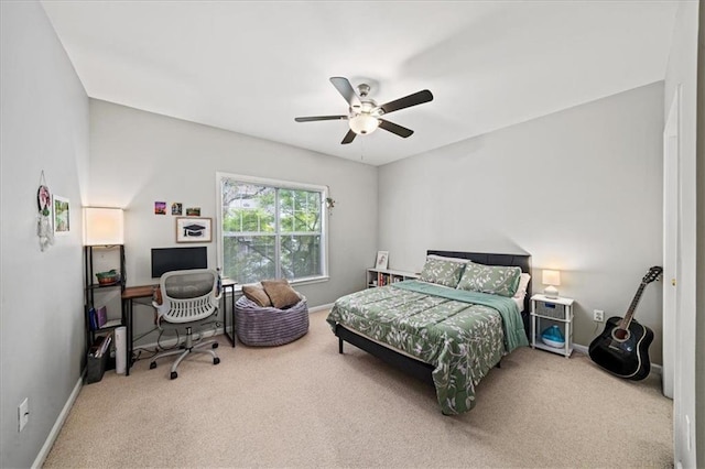 2700 Pine Tree Rd NE Unit 1214, Atlanta, GA 30324 - carpeted bedroom featuring a ceiling fan and baseboards