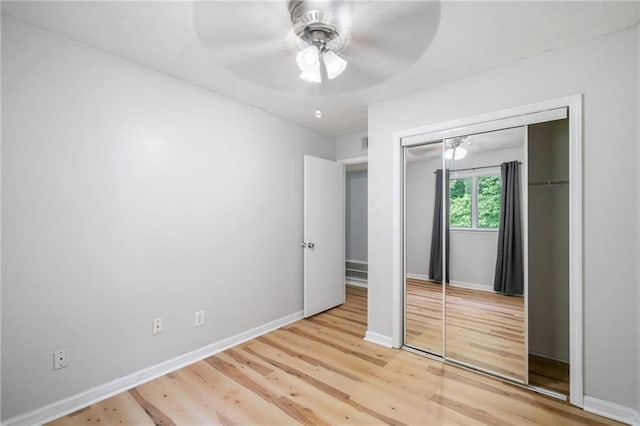 1810 Ashborough Rd SE Unit G, Marietta, GA 30067 - unfurnished bedroom with wood finished floors, a closet, and ceiling fan