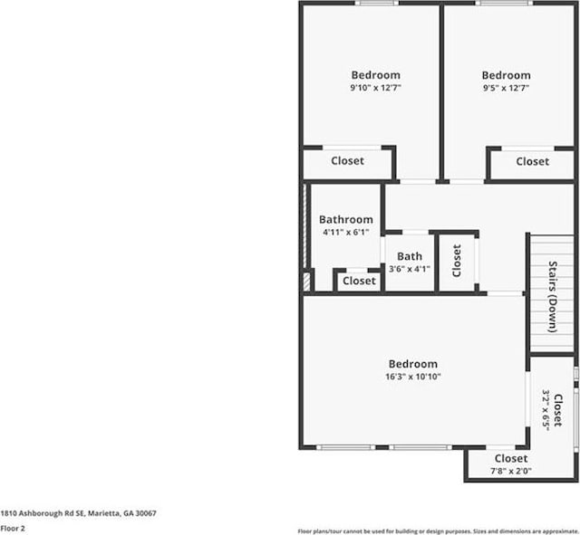 1810 Ashborough Rd SE Unit G, Marietta, GA 30067 - view of floor plan / room layout