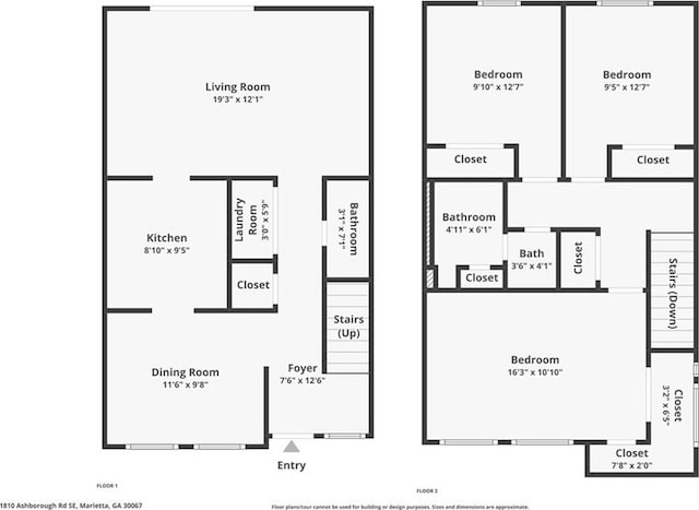 1810 Ashborough Rd SE Unit G, Marietta, GA 30067 - view of home floor plan