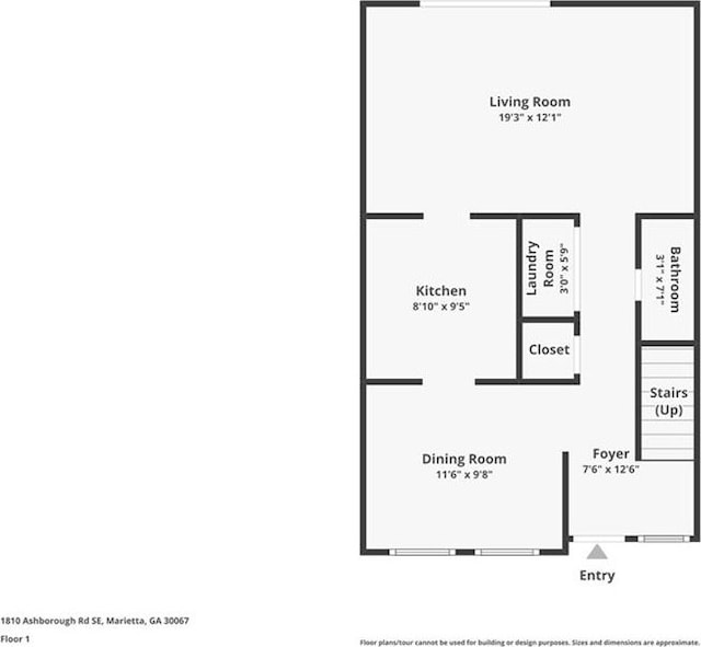 1810 Ashborough Rd SE Unit G, Marietta, GA 30067 - view of floor plan / room layout