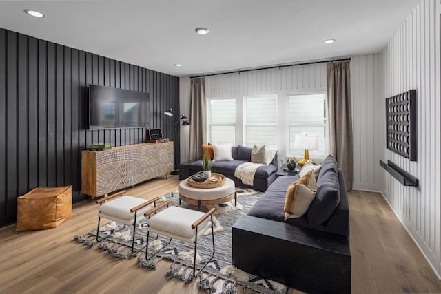 living room featuring hardwood / wood-style flooring