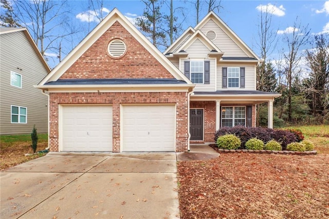 craftsman-style home with a garage