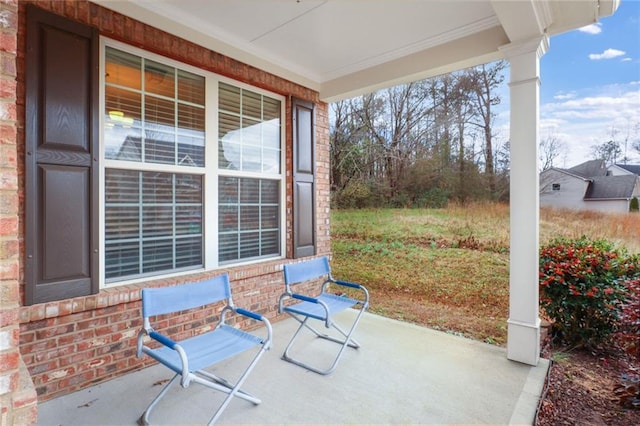 view of patio / terrace featuring covered porch