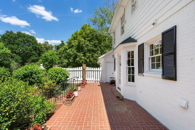 view of patio / terrace with fence