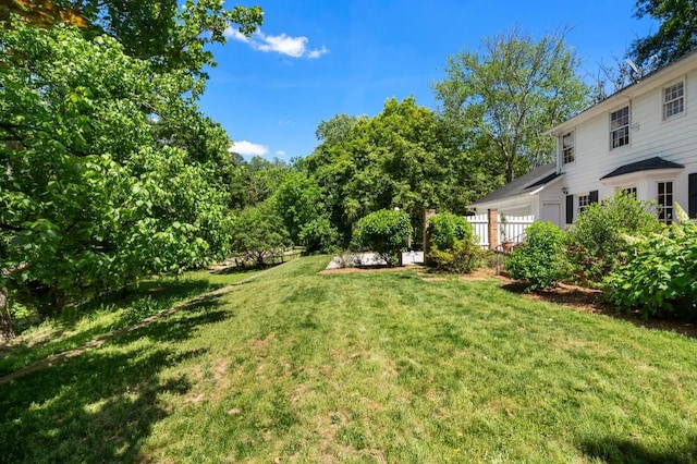 view of grassy yard
