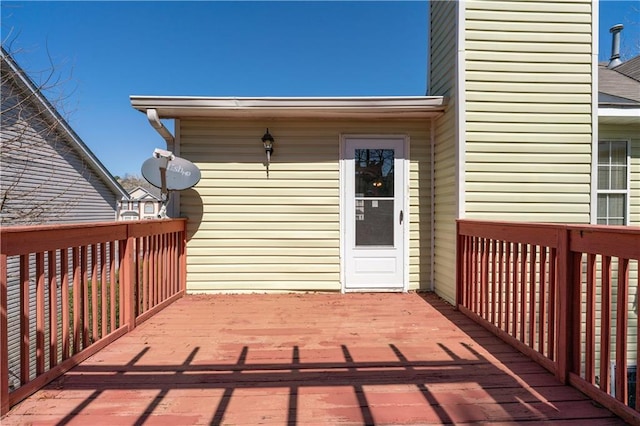 view of wooden deck