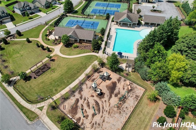 birds eye view of property