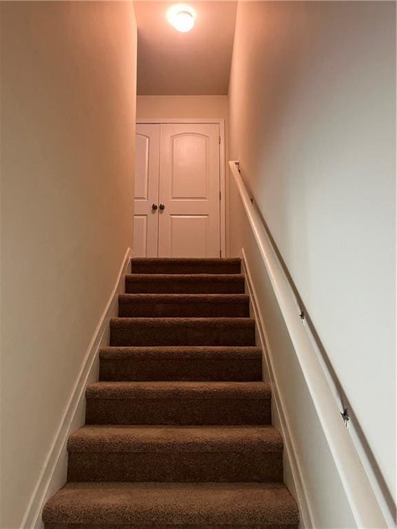 view of stairway
