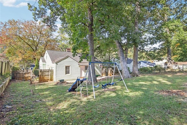 exterior space with a playground