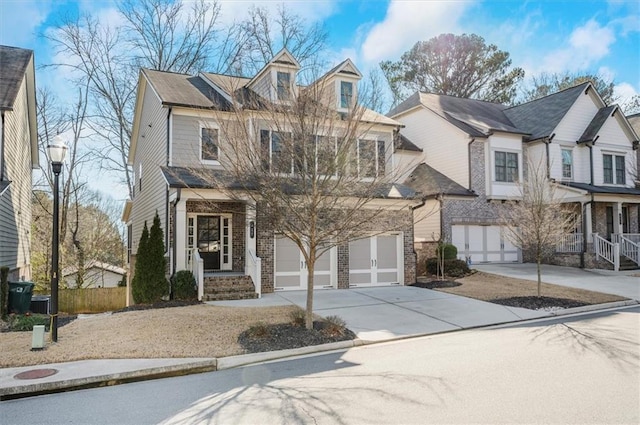 view of front of house featuring a garage