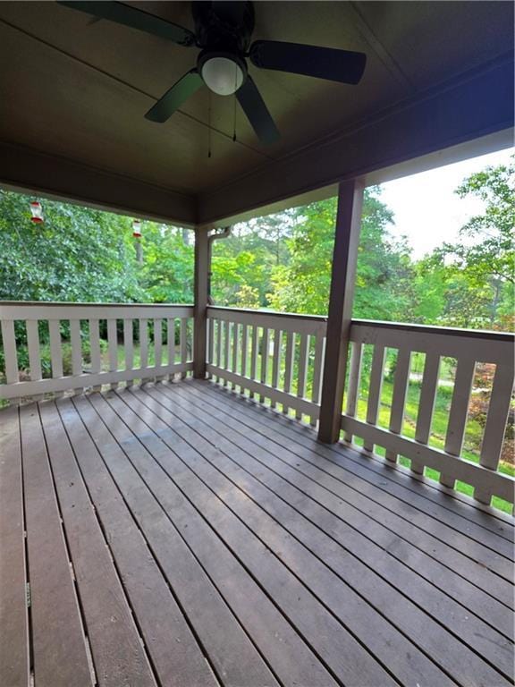 200 Valley Brook Dr, Newnan, GA 30265 - wooden deck featuring ceiling fan