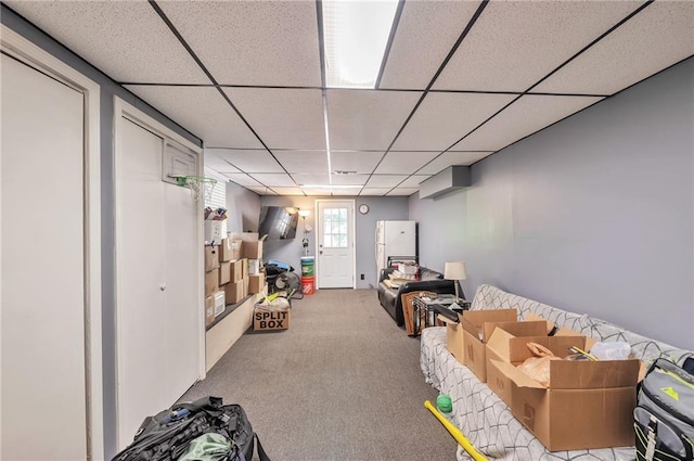 2165 Shillings Chase Dr NW, Kennesaw, GA 30152 - carpeted living area featuring a drop ceiling