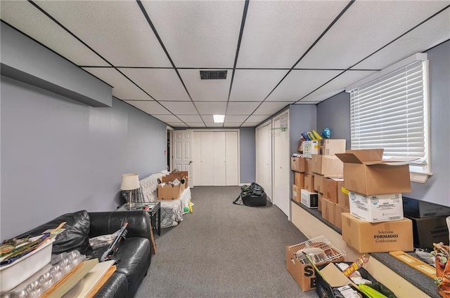 2165 Shillings Chase Dr NW, Kennesaw, GA 30152 - basement with carpet flooring and a drop ceiling