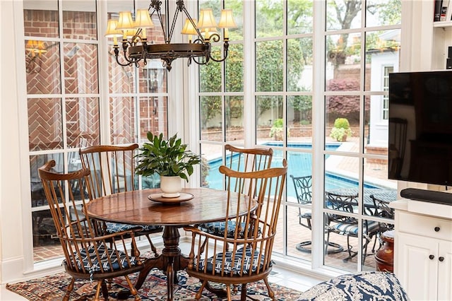 3022 Loridan Way SE, Atlanta, GA 30339 - sunroom / solarium with a chandelier
