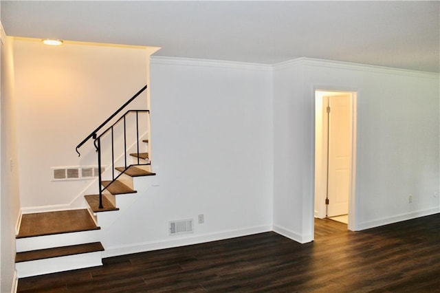 1191 Hampton Way NE, Atlanta, GA 30324 - stairway with wood finished floors and ornamental molding