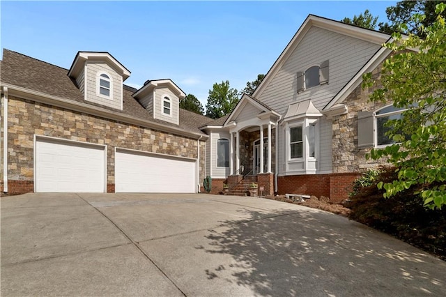 view of front of home featuring a garage