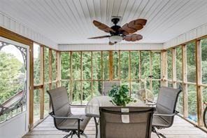 144 Bobs Dr SW, Mableton, GA 30126 - sunroom / solarium with a healthy amount of sunlight and a ceiling fan
