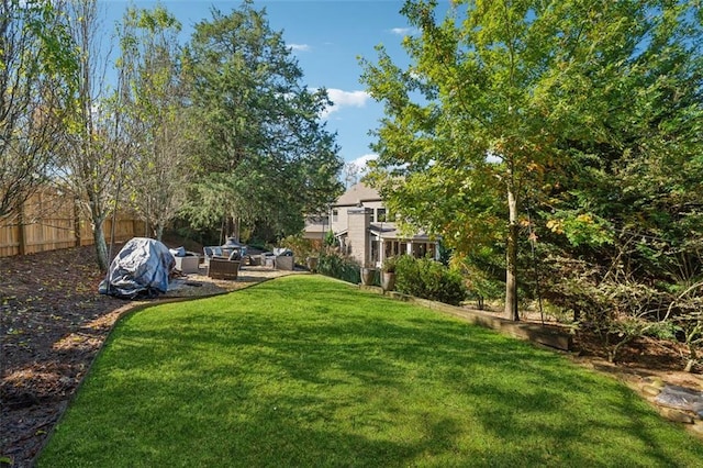 view of yard with a patio area