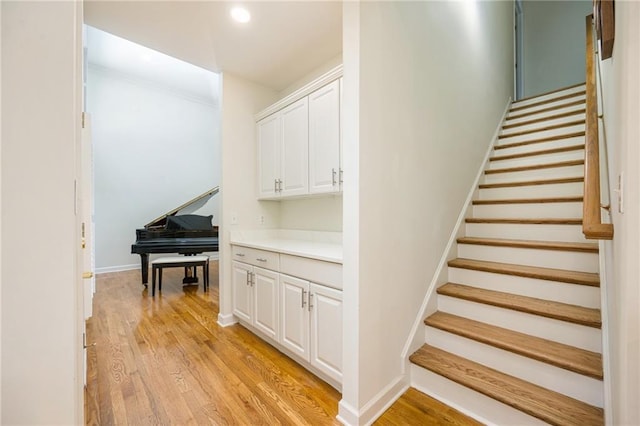 205 Finsbury Park Ct, Suwanee, GA 30024 - staircase featuring wood finished floors and recessed lighting