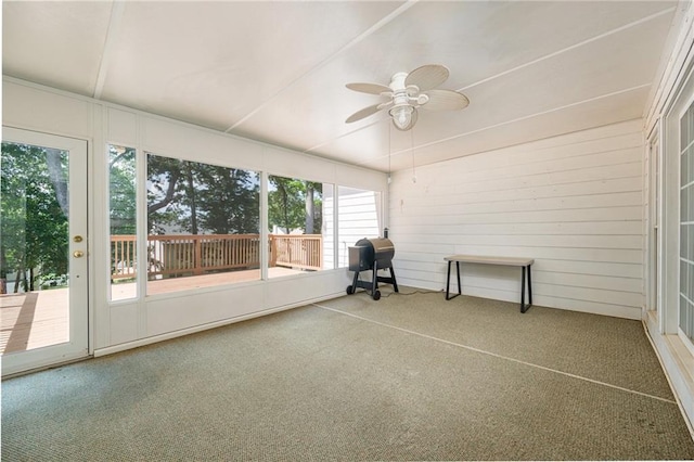 205 Finsbury Park Ct, Suwanee, GA 30024 - unfurnished sunroom with a ceiling fan