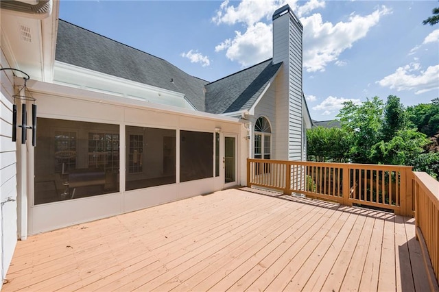 205 Finsbury Park Ct, Suwanee, GA 30024 - wooden deck with a sunroom