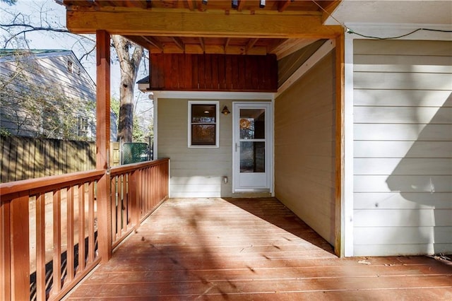 view of wooden terrace