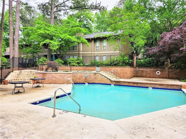 view of pool with a patio