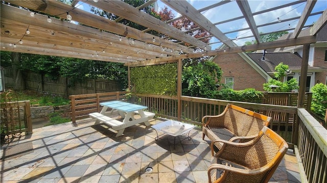 1171 Goodwin Rd NE, Atlanta, GA 30324 - fenced backyard featuring outdoor dining area, a patio, and a pergola