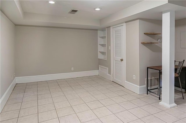 1171 Goodwin Rd NE, Atlanta, GA 30324 - below grade area featuring recessed lighting, built in features, and tile patterned floors
