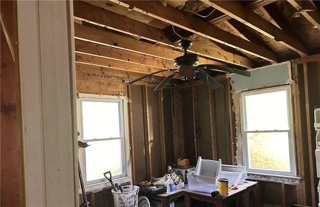 838 Old Allatoona Rd SE, Cartersville, GA 30121 - misc room with healthy amount of natural light and a ceiling fan