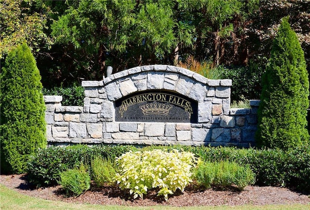 view of community sign