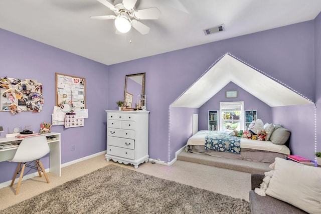 1253 Rivermark Ct, Lawrenceville, GA 30043 - carpeted bedroom featuring baseboards, a desk, and ceiling fan